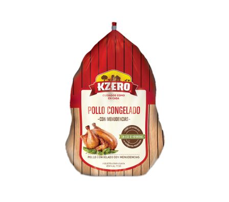 (PE06) POLLO KZERO CONG. ENTERO C/MEN. X KG