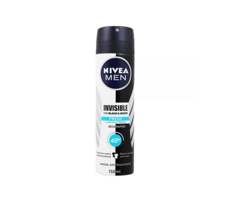 DES. NIVEA AER. BLACK&WHITE FRESH MEN 150ML (12)