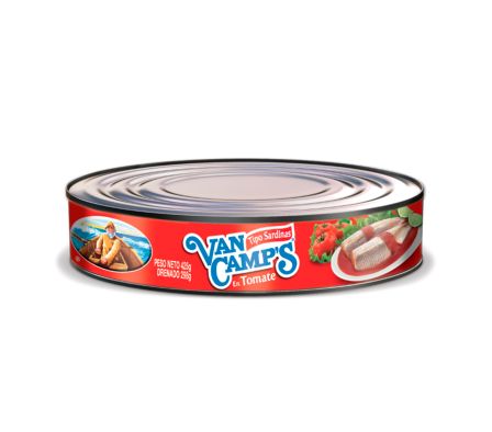 SARDINAS EN SALSA DE TOMATE VANCAMPS 425 GR.