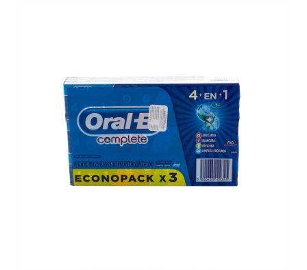 CREMA DENTAL ORAL-B COMPLE.PACK X3 4EN1 80G.