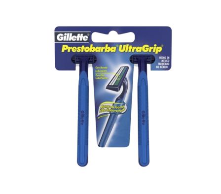 MAQ. AFEITAR PRESTOBARBA ULTRA GRIP GILLET X 2 UN (288)
