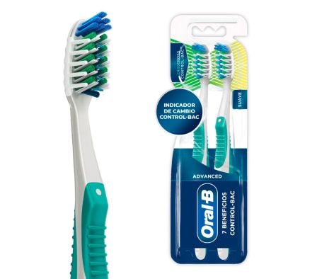 CEPILLO DENTAL ORAL-B 7 BENEFICIOS CONTROL 2X1