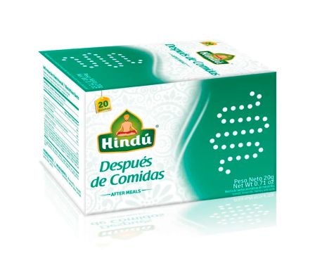 TE SALUDABLE DESPUES DE LAS COMIDAS HINDU X 20 UN