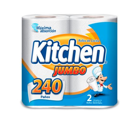 TOALLA DE PAPEL P/COCINA KITCHEN MEGA X 2 ROLLOS (10)