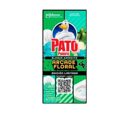 ADHESIVO PATO P/INODORO ARCADE FLORAL X 24,6GR (24)