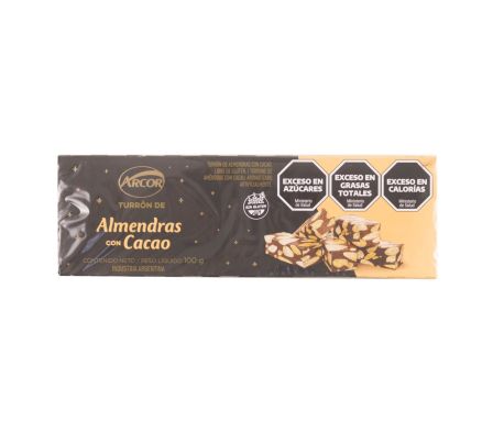 TURRON CON ALMENDRA Y CACAO ARCOR 100 GR.