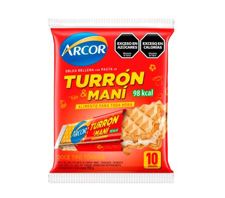 PACK TURRON DE MANI ARCOR X 10UND (20)