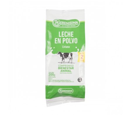 LECHE E/POLVO LA SERENISIMA DESCREM. BOLSA 200 GR