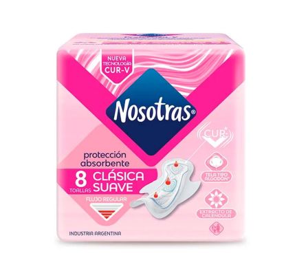 TOALLA FEM NOSOTRAS INVIS. CLÁSICA C/ALAS 8UN (30)