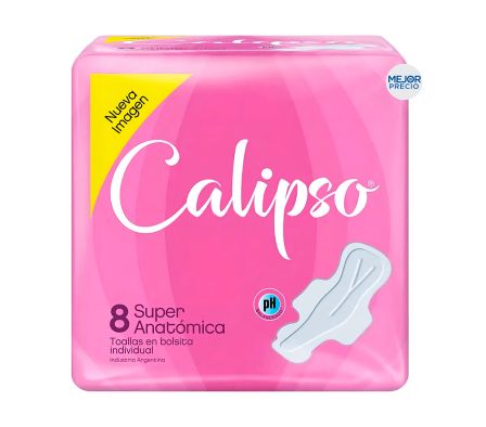 TOALLA FEM CALIPSO SUPER ANATOMICA CALENDULA X 8 (50)