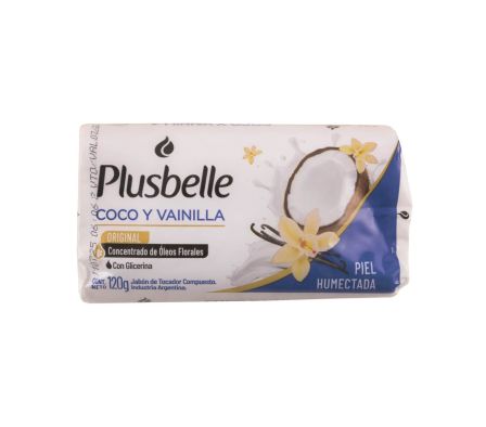 JABON DE TOC. PLUSBELLE COCO Y VAINILLA X 120GR (81)