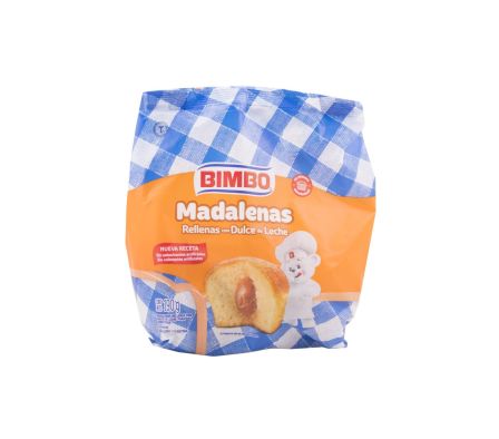 MADALENAS BIMBO RELLENAS DULCE DEL LECHE X 250 GR (14)