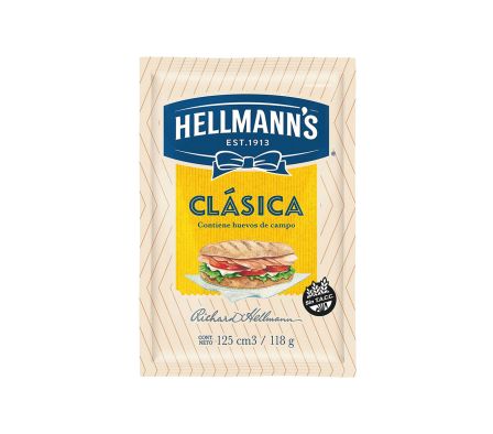 MAYONESA HELLMANN´S CLASICA  S/TACC SCH 118GR 20X2