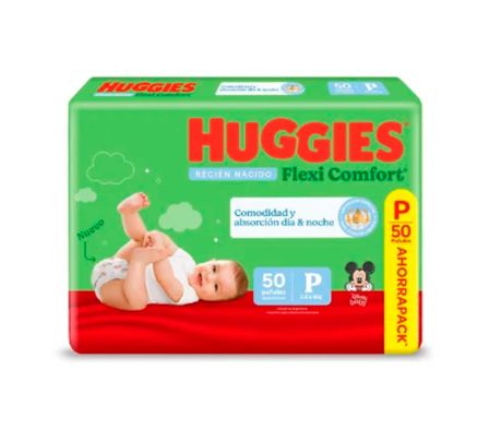 PAÑAL HUGGIES FLEX COMFORT P PACK AHORRO X 50UND (2)