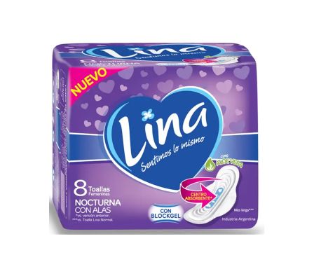 TOALLA FEMENINA LINA NOCTURNA C/A X8UND (24)