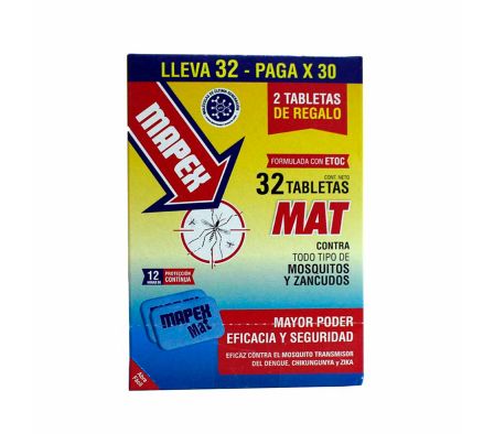 TABLETAS MAPEX MAT. 30 UN(12)