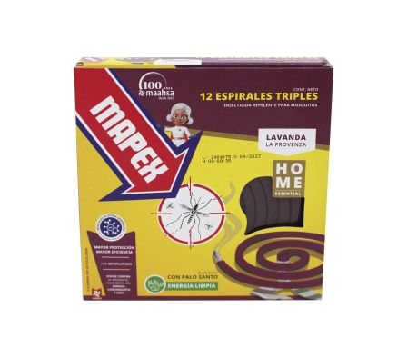 ESPIRALES MAPEX TRILLIZAS C/ LAVANDA X 12UN