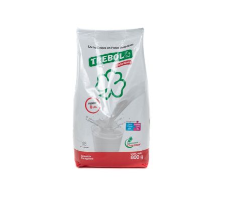 LECHE ENTERA EN POLVO TREBOL 800 GR.