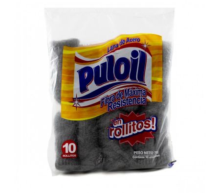 LANA DE ACERO PULOIL ROLLITO X 10UND (120)