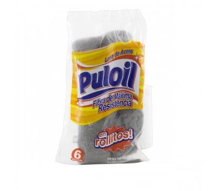 LANA DE ACERO PULOIL ROLLITO X 6UND  (120)