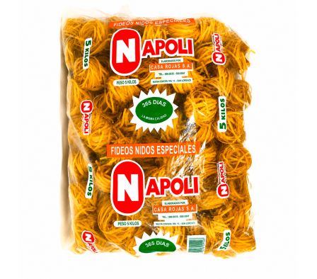 FIDEO NAPOLI SPAGHETI NIDO X 5 KG.