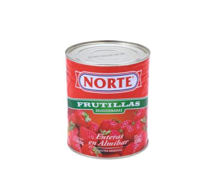 FRUTILLAS ENTERAS EN ALMIBAR NORTE 850 GR.