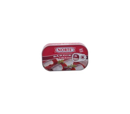 SARDINA EN SALSA DE TOMATE NORTE 125 GR.
