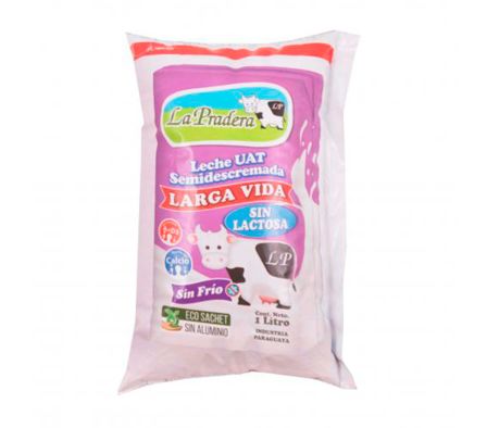 LECHE SEMIDESCREMADA SIN LACTOSA LA PREDERA SH X 1LT