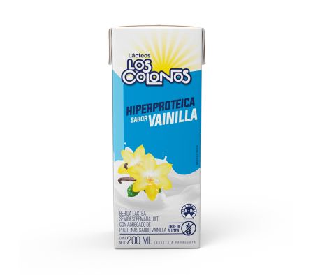 BEBIDA UHT LOS COLONOS HIPERPROTEICA VAINILLA 200ML.(30)