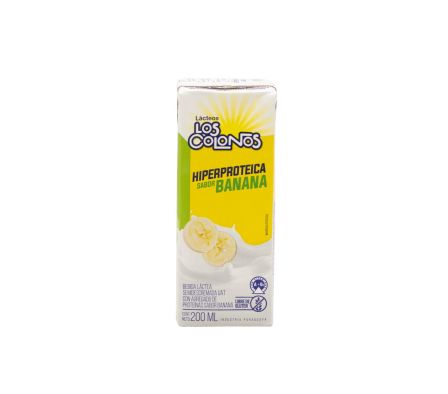 BEBIDA UHT LOS COLONOS HIPERPROTEICA BANANA 200ML.(30)