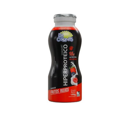 YOGHURT LOS COLONOS HIPERPROTEICO FRUTOS ROJOS X 190GR
