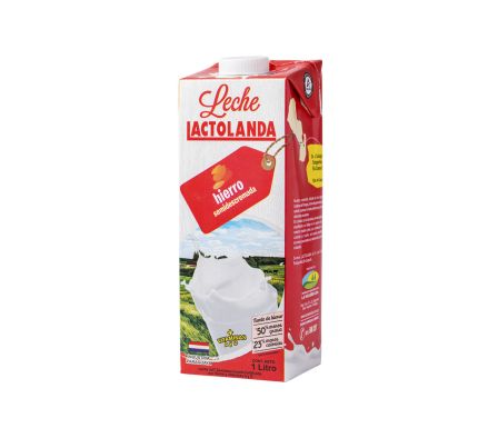 LECHE SEMIDESCREMADA HIERRO LACTOLANDA UAT 1LTS (12)