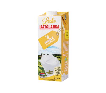 LECHE SEMIDESCREMADA OMEGA 3 LACTOLANDA UAT 1LTS (12)