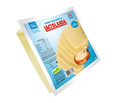 QUESO MUZZARELA FETEADO LACTOLANDA 500GR