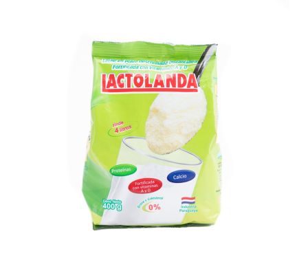 LECHE EN POLVO DESCREMADA LACTOLANDA SACHET 400 GR.