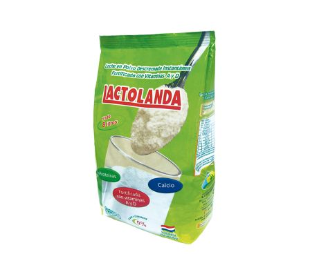 LECHE EN POLVO DESCREMADA LACTOLANDA DP 800 GR.