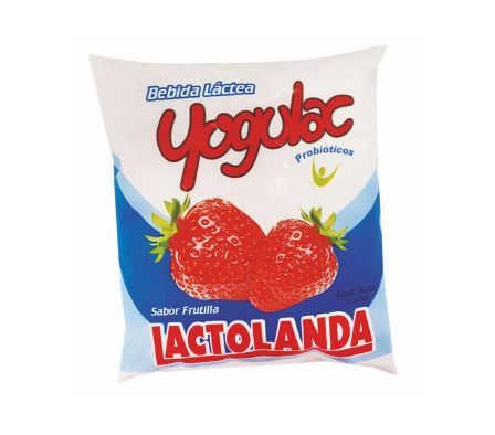 YOG.LACTOLANDA ENTERO SACHET 1 LT. FRUTILLA