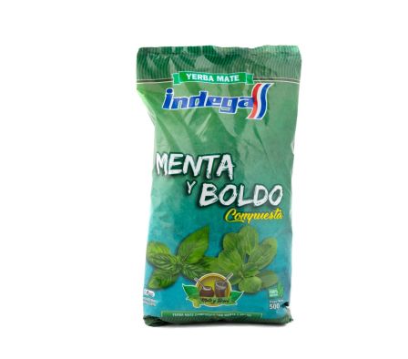 YERBA INDEGA MENTA/BOLDO 6X500 GR (6)