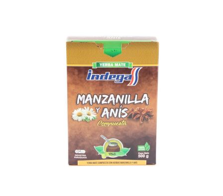 YERBA INDEGA MANZANILLA/ANIS CJA X 500GR (10)