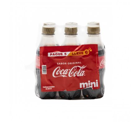 PACK COCA COLA 250ML X 6 PET. (6) SMK