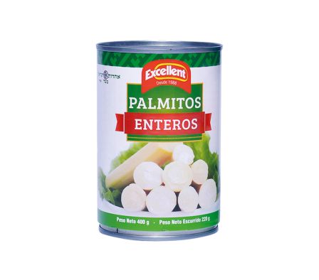 PALMITOS ENTEROS EXCELLENT 400G LATA (24)