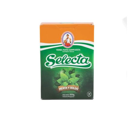 YERBA SELECTA MENTA Y BOLDO 500 GR CJA (10)