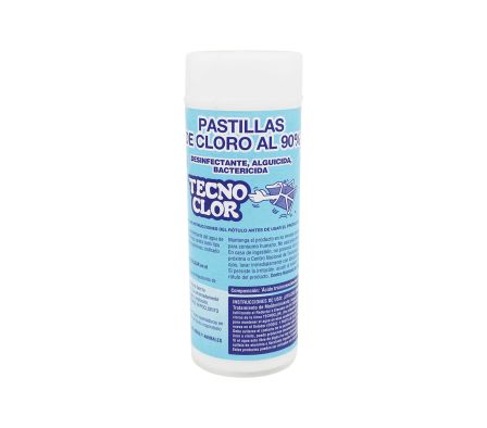PASTILLA DE CLORO TECNOCLOR AL 90% 50GR TUBO 10 UN