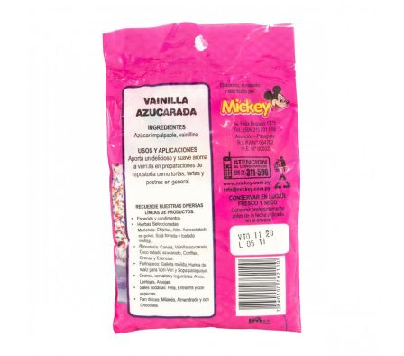 VAINILLA AZUCARADA MICKEY 50 GR