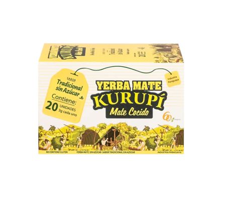 MATE COCIDO KURUPI S/AZ X 20 SAQUITOS (12)