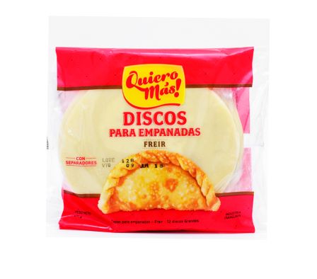 DISCO P/EMPANADA QUIERO MAS GRANDE FREIR X 12UN
