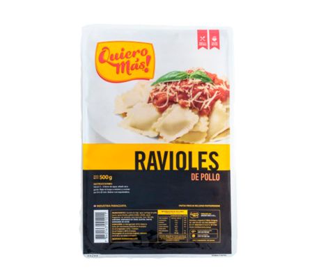 RAVIOLES DE POLLO QUIERO MAS PASTEUR 500 GR