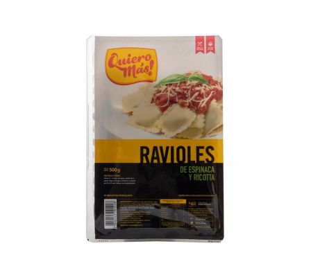 RAVIOLES DE ESPINACA QUIERO MAS PASTEUR 500 GR