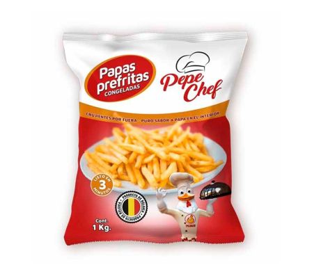 (2590)PAPAS PRE FRITAS CONG. PEPE CHEF 1KG (10)