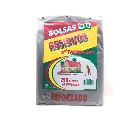 BOLSA P/BASURA FAEMPLAST REFORZADO X 250LT